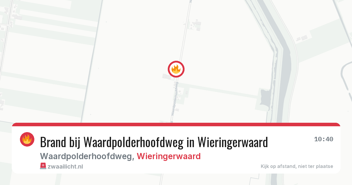 Brand bij Waardpolderhoofdweg in Wieringerwaard — 15 apr 2026