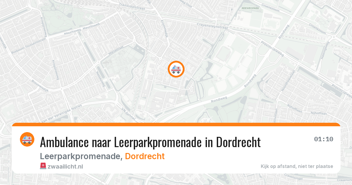 Ambulance naar Leerparkpromenade in Dordrecht — 21 mrt 2026