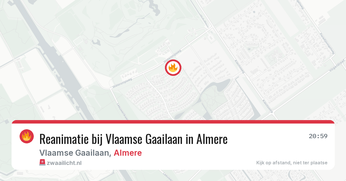 Reanimatie bij Vlaamse Gaailaan in Almere — 12 mei 2026
