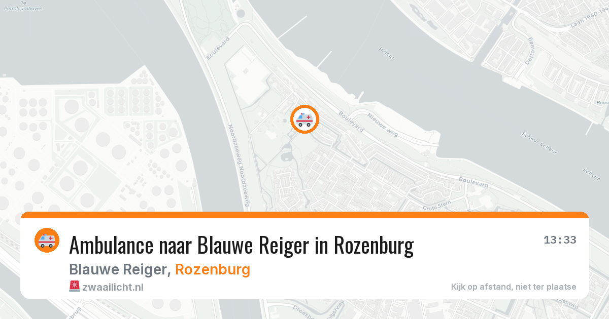 Ambulance naar Blauwe Reiger in Rozenburg — 16 jun 2026