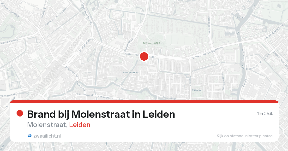 Brand bij Molenstraat in Leiden — 28 mrt 2026