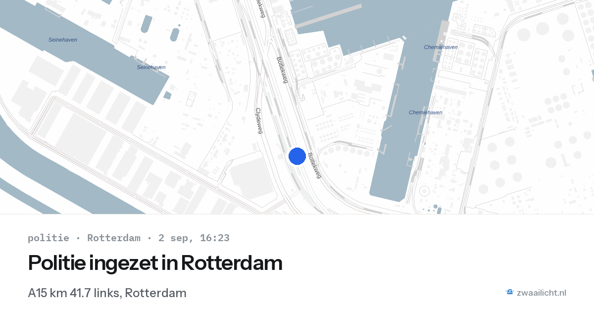 Politie ingezet in Rotterdam — 2 sep 2026 | 🚨 Zwaailicht.nl