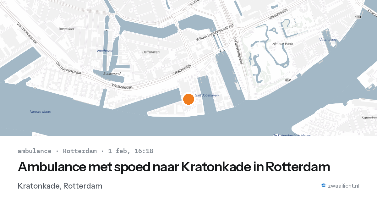 Ambulance met spoed naar Kratonkade in Rotterdam — 1 feb 2026