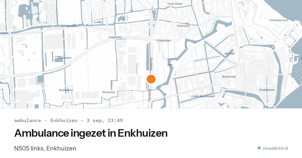 Ambulance ingezet in Enkhuizen — 3 sep 2026