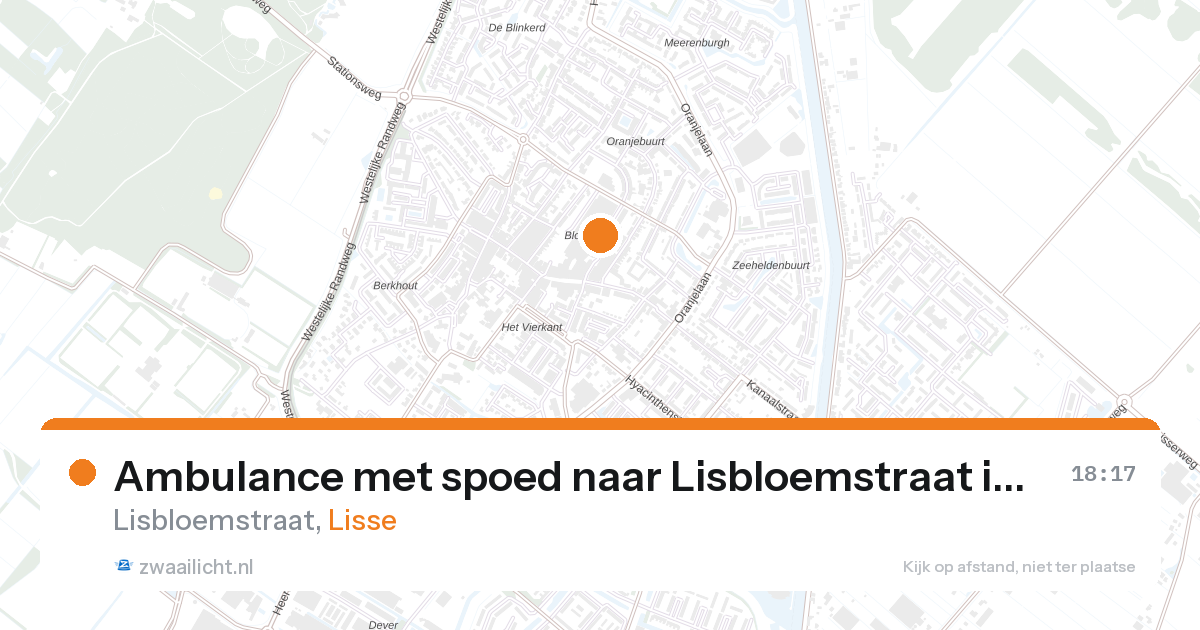 Ambulance met spoed naar Lisbloemstraat in Lisse — 26 aug 2026