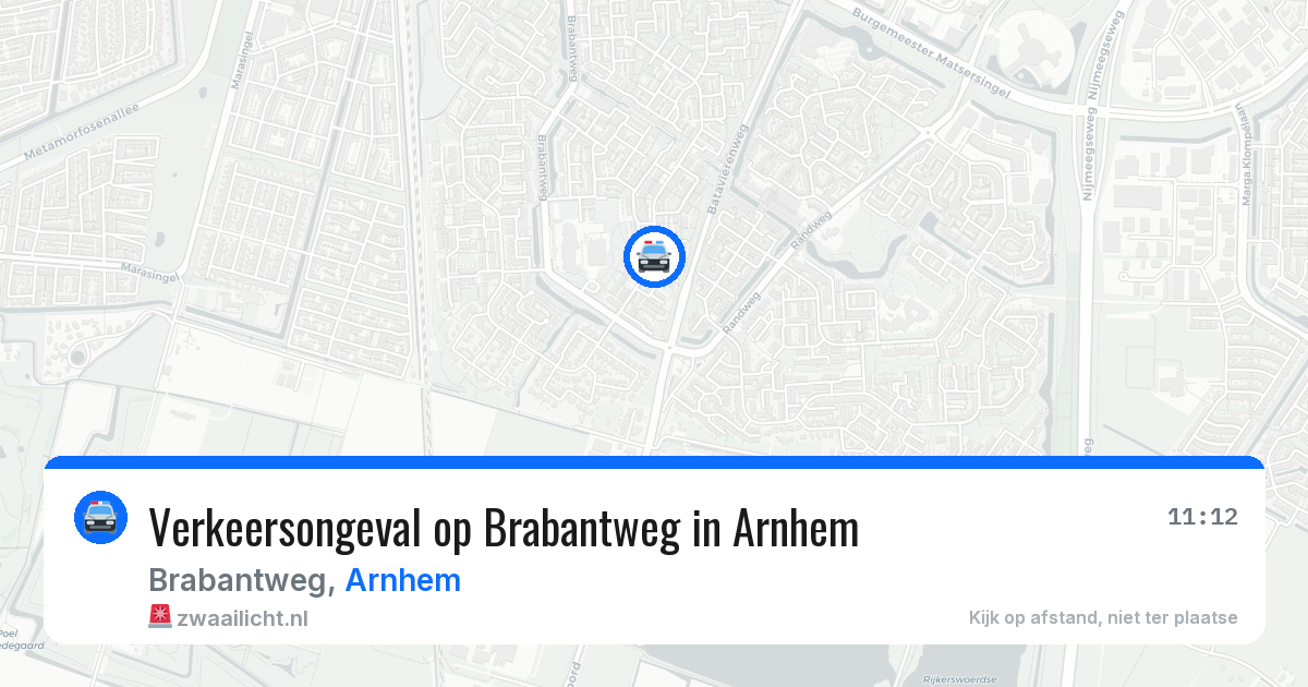 Verkeersongeval op Brabantweg in Arnhem — 19 feb 2026