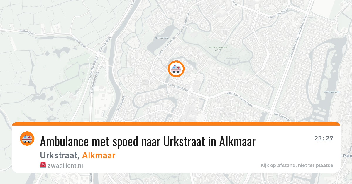Ambulance met spoed naar Urkstraat in Alkmaar — 30 apr 2026