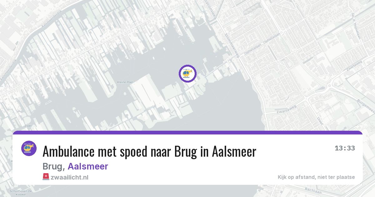 Ambulance met spoed naar Brug in Aalsmeer — 13 mei 2026