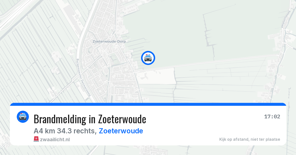 Brandmelding in Zoeterwoude — 8 jun 2026