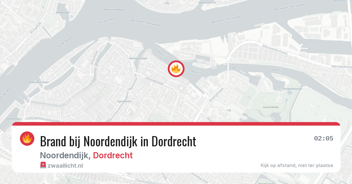 Brand bij Noordendijk in Dordrecht — 9 feb 2026