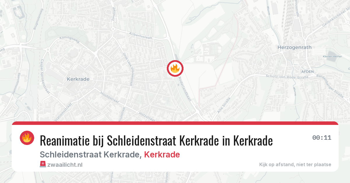 Reanimatie bij Schleidenstraat Kerkrade in Kerkrade — 6 aug 2026
