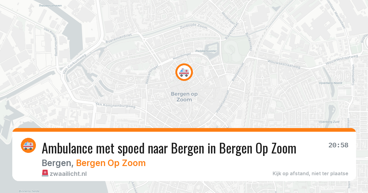 Ambulance met spoed naar Bergen in Bergen Op Zoom — 2 jul 2026