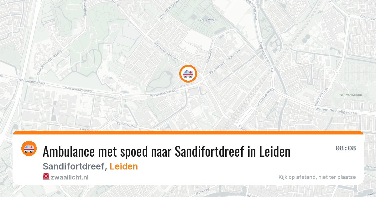 Ambulance met spoed naar Sandifortdreef in Leiden — 4 jun 2026