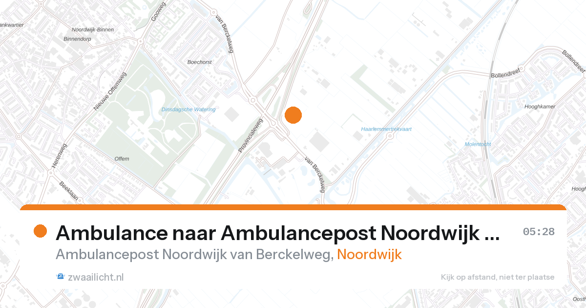 Ambulance naar Ambulancepost Noordwijk van Berckelweg in Noordwijk — 7 feb 2026