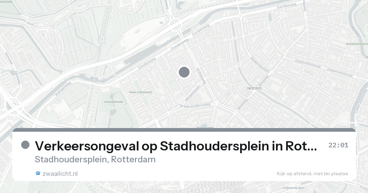 Verkeersongeval op Stadhoudersplein in Rotterdam — 30 jan 2026