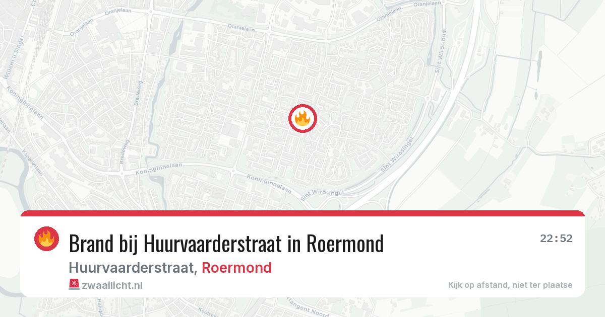 Brand bij Huurvaarderstraat in Roermond — 28 jun 2026