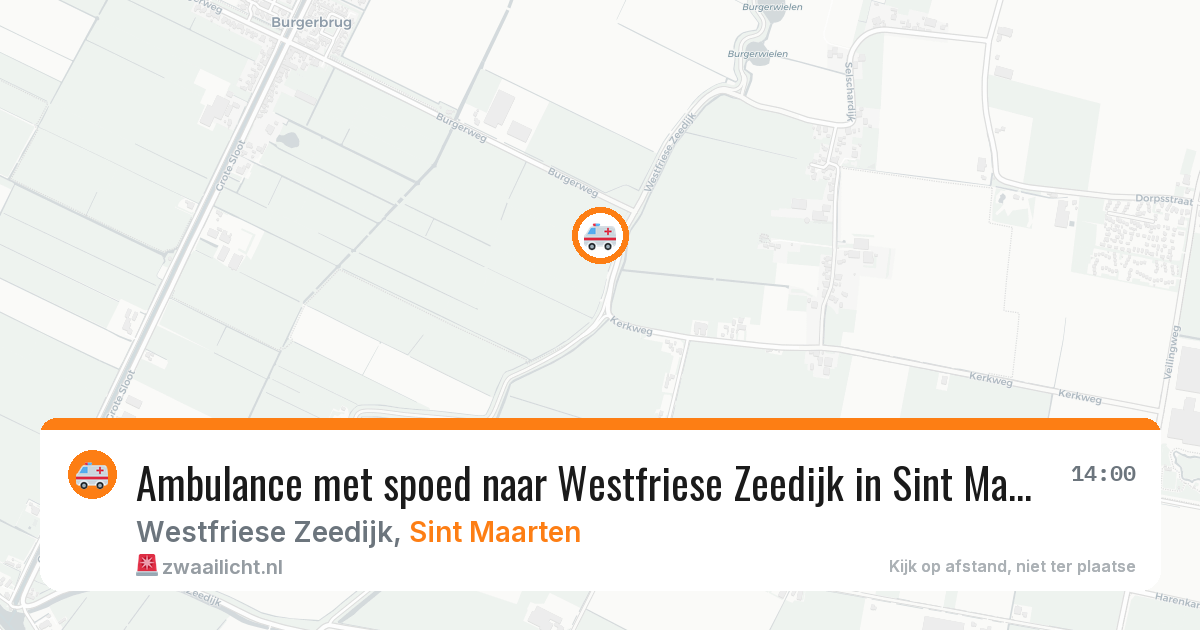 Ambulance met spoed naar Westfriese Zeedijk in Sint Maarten — 22 mrt 2026