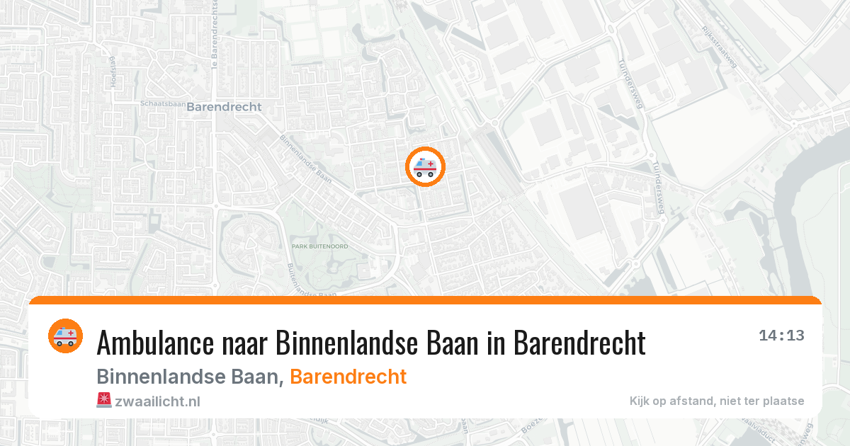 Ambulance naar Binnenlandse Baan in Barendrecht — 4 aug 2026
