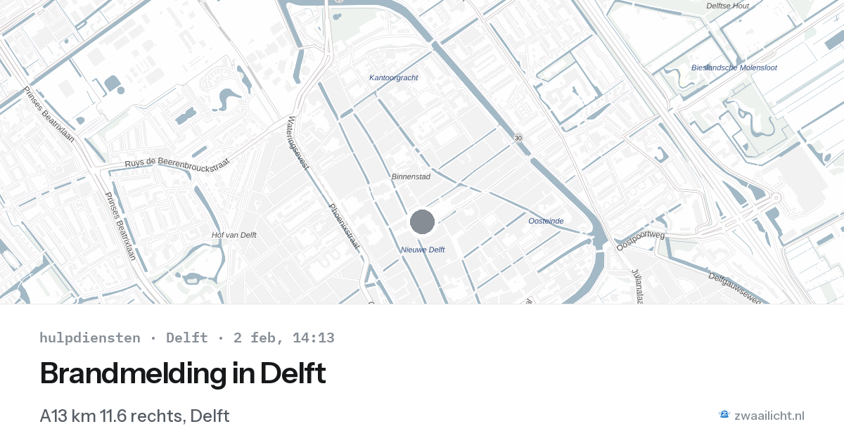 Brandmelding in Delft — 2 feb 2026