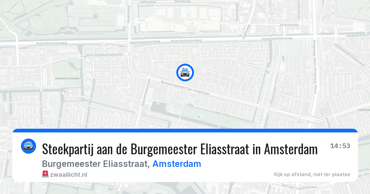 Steekpartij aan de Burgemeester Eliasstraat in Amsterdam — 27 jul 2026