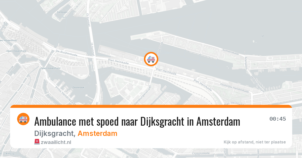 Ambulance met spoed naar Dijksgracht in Amsterdam — 18 jun 2026