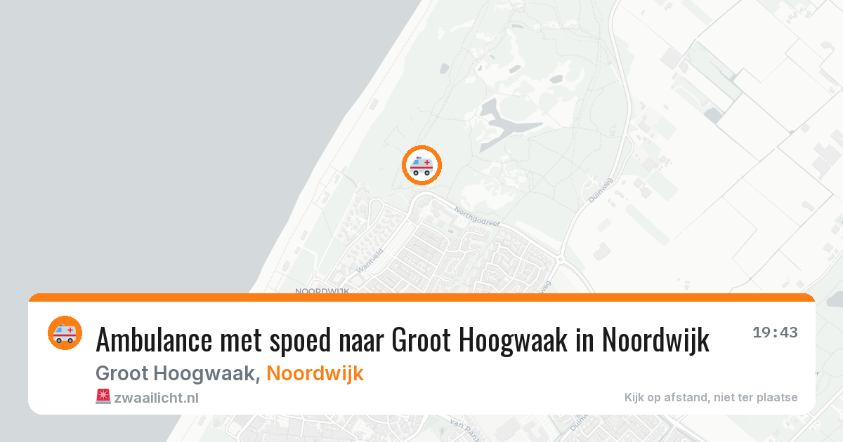 Ambulance met spoed naar Groot Hoogwaak in Noordwijk — 22 jan 2026