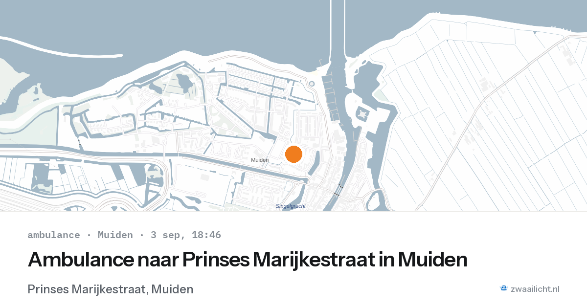 Ambulance naar Prinses Marijkestraat in Muiden — 3 sep 2026