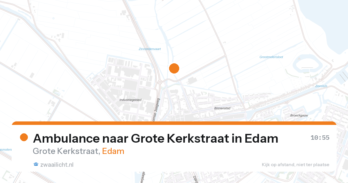 Ambulance naar Grote Kerkstraat in Edam — 14 jun 2026