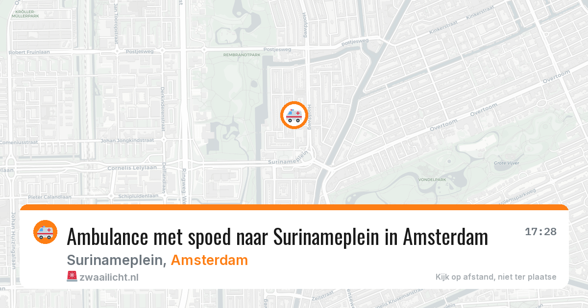 Ambulance met spoed naar Surinameplein in Amsterdam — 29 jan 2026