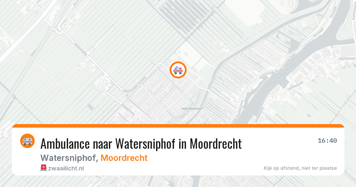 Ambulance naar Watersniphof in Moordrecht — 31 mrt 2026