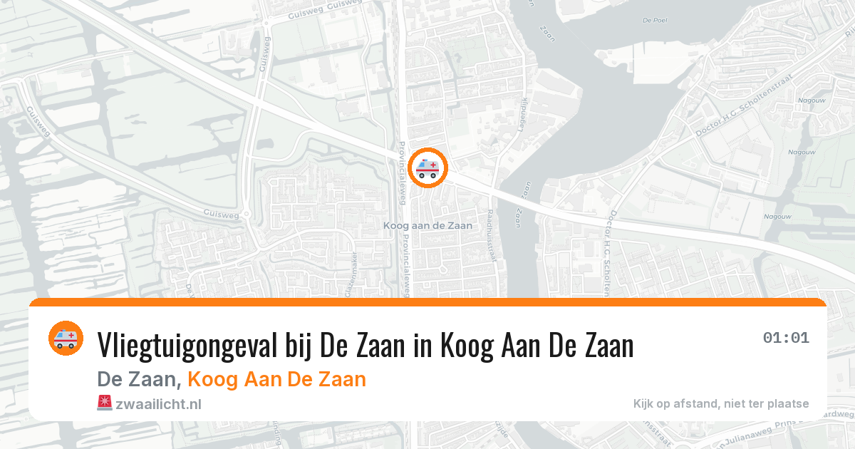 Vliegtuigongeval bij De Zaan in Koog Aan De Zaan — 4 mrt 2026