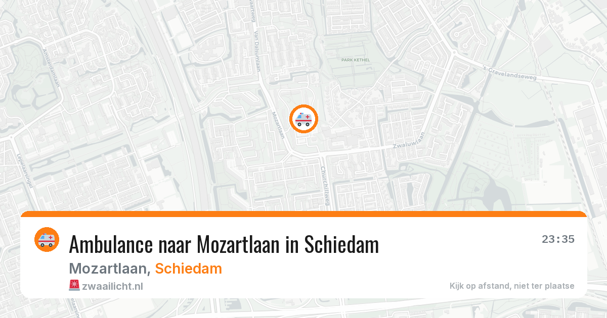Ambulance naar Mozartlaan in Schiedam — 19 mrt 2026