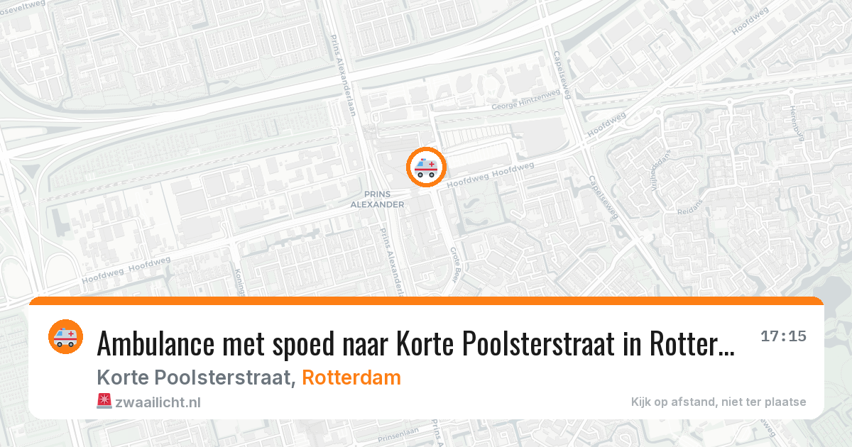 Ambulance met spoed naar Korte Poolsterstraat in Rotterdam — 24 jul 2026