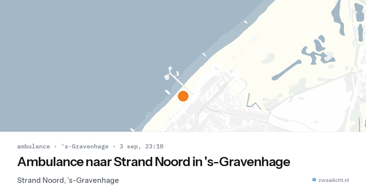 Ambulance naar Strand Noord in 's-Gravenhage — 3 sep 2026