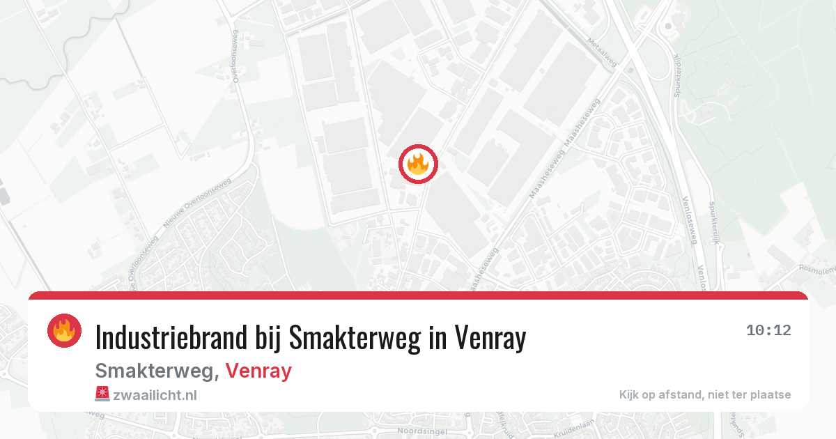 Industriebrand bij Smakterweg in Venray — 29 jun 2026