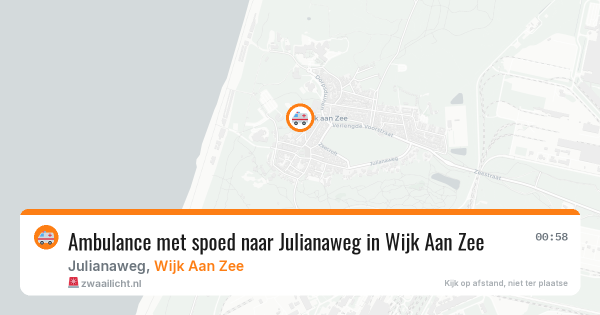 Ambulance met spoed naar Julianaweg in Wijk Aan Zee — 8 jun 2026