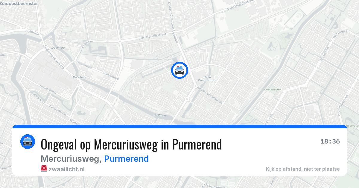 Ongeval op Mercuriusweg in Purmerend — 27 jun 2026