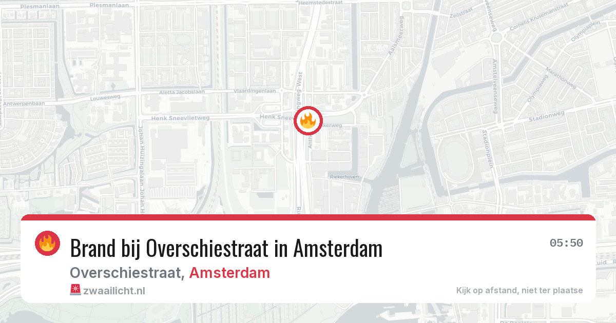 Brand bij Overschiestraat in Amsterdam — 29 apr 2026