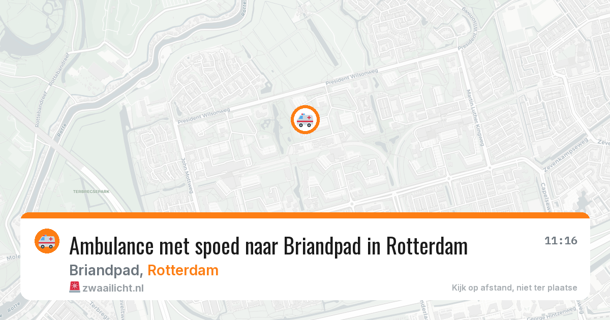 Ambulance met spoed naar Briandpad in Rotterdam — 3 aug 2026