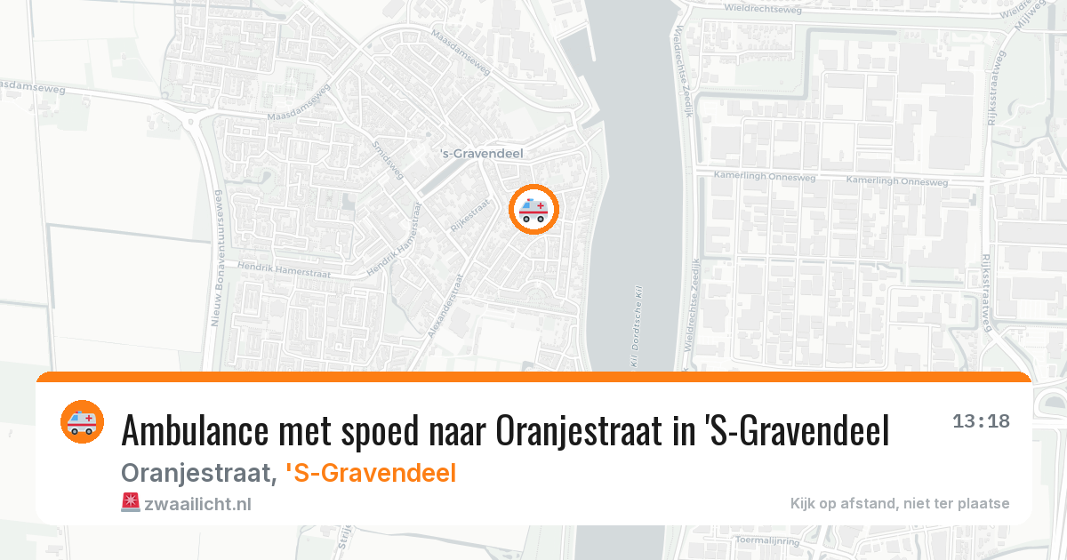 Ambulance met spoed naar Oranjestraat in 'S-Gravendeel — 3 mei 2026