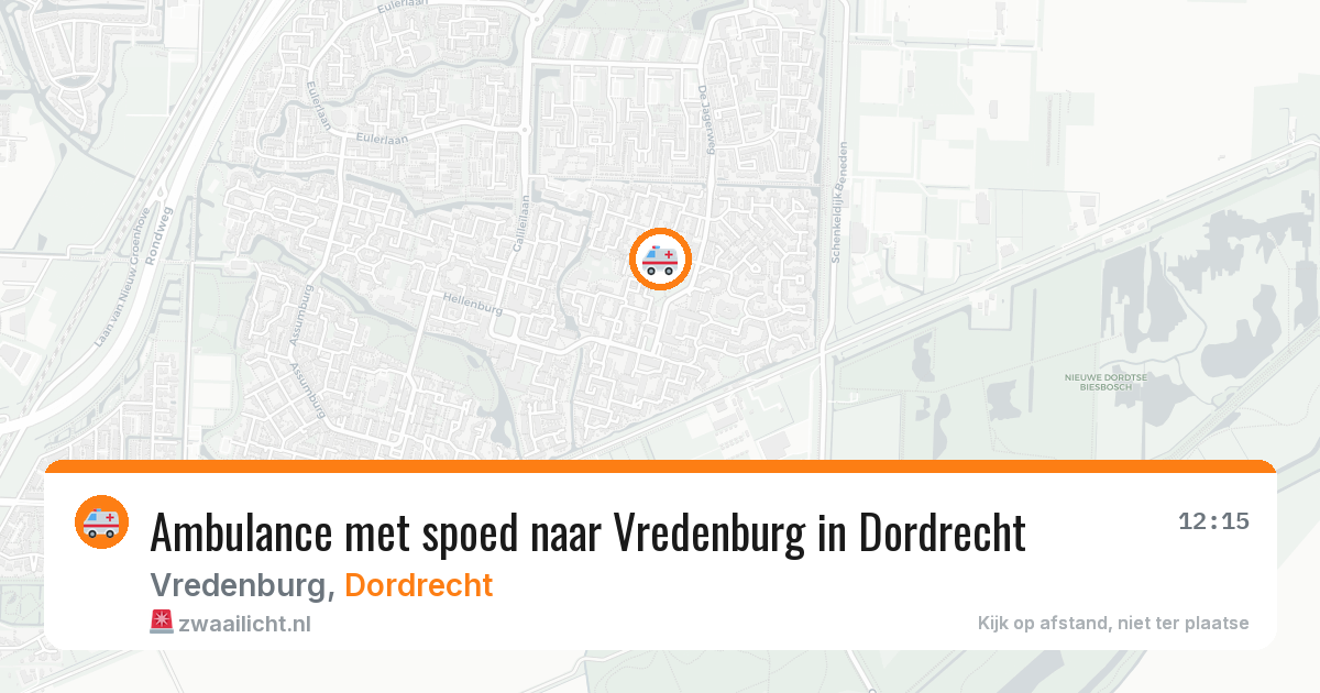 Ambulance met spoed naar Vredenburg in Dordrecht — 25 jan 2026