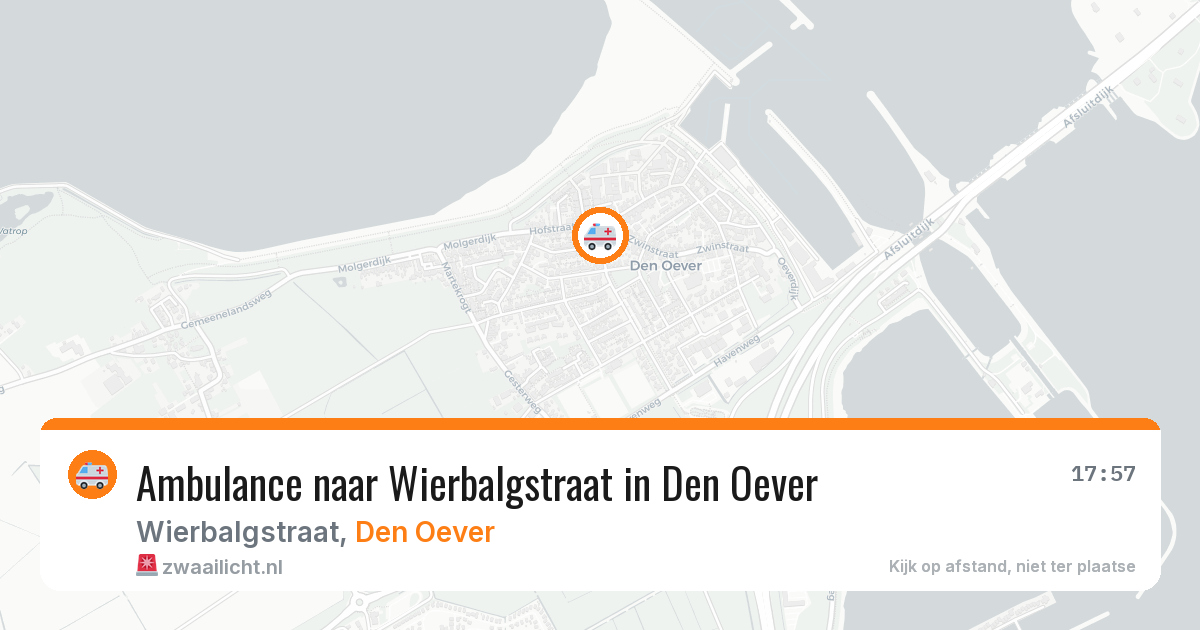 Ambulance naar Wierbalgstraat in Den Oever — 26 jun 2026