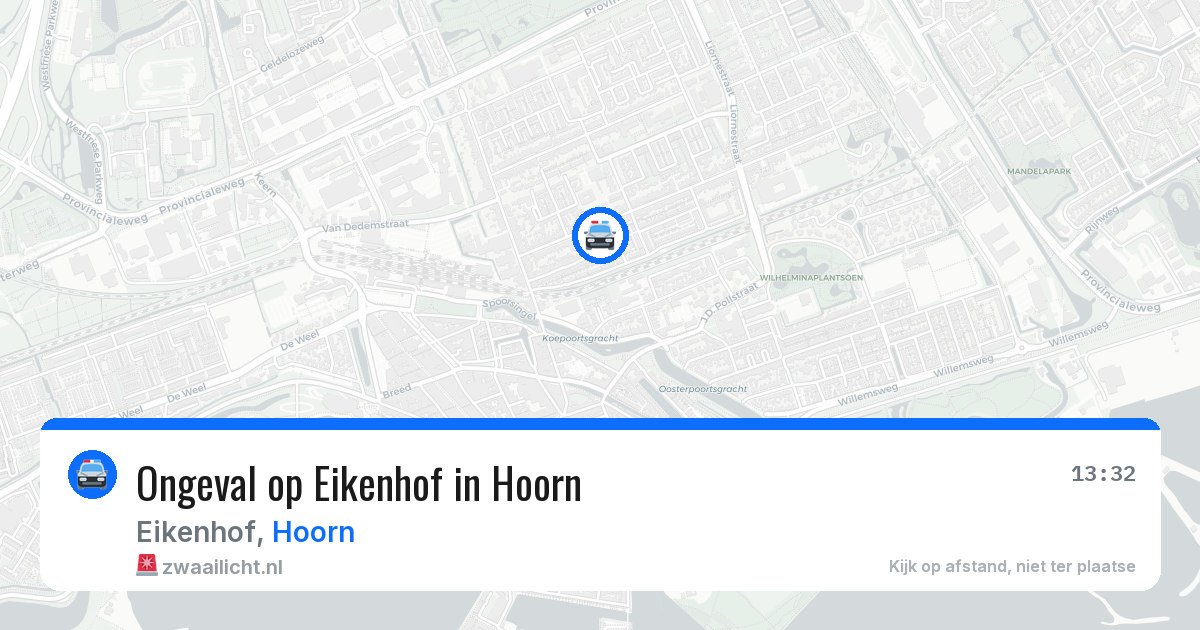 Ongeval op Eikenhof in Hoorn — 29 jul 2026
