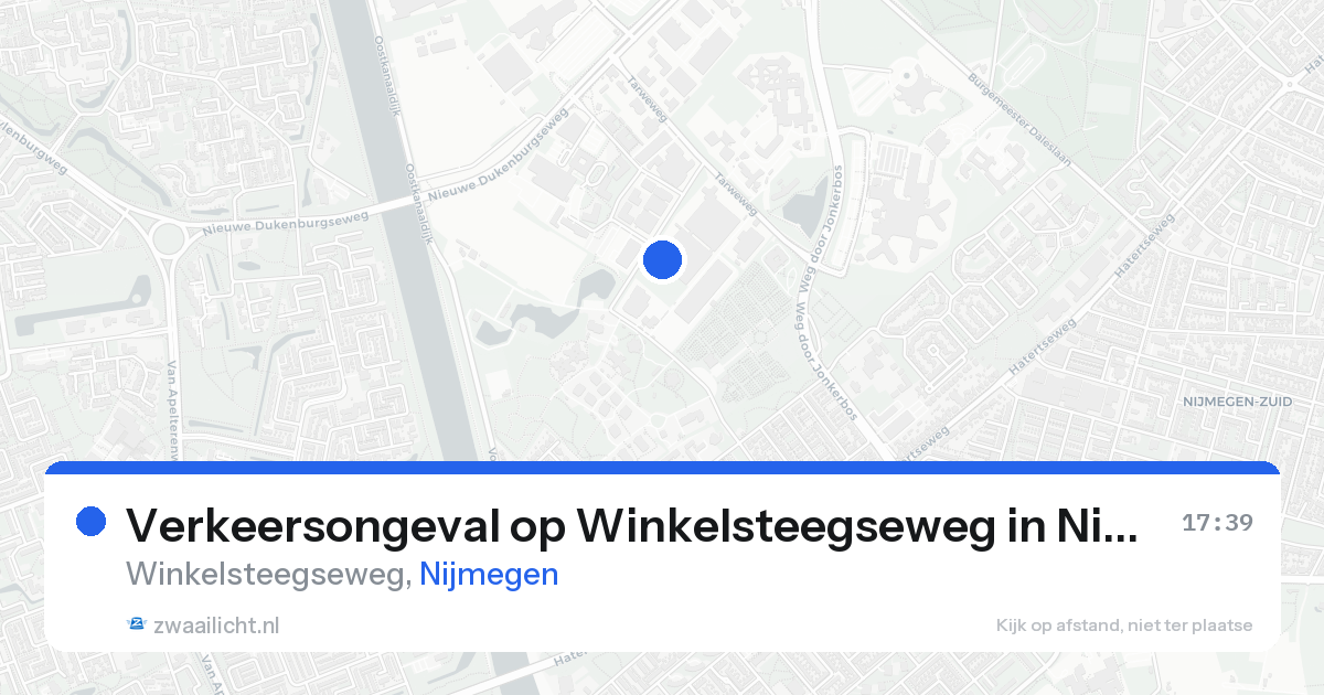 Verkeersongeval op Winkelsteegseweg in Nijmegen — 4 jul 2026