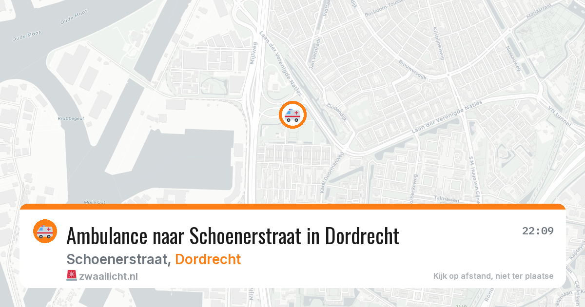 Ambulance naar Schoenerstraat in Dordrecht — 5 jul 2026