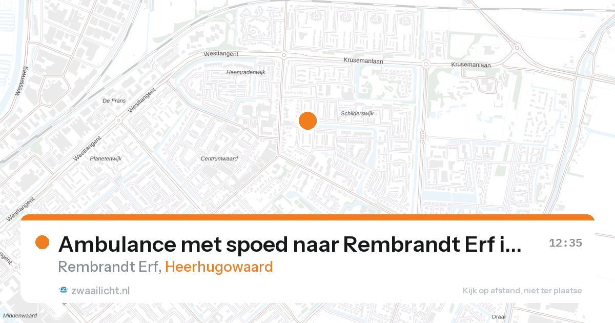 Ambulance met spoed naar Rembrandt Erf in Heerhugowaard — 11 jun 2026