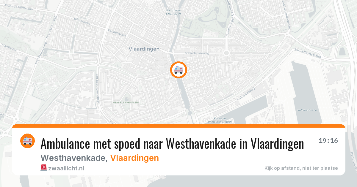 Ambulance met spoed naar Westhavenkade in Vlaardingen — 2 aug 2026