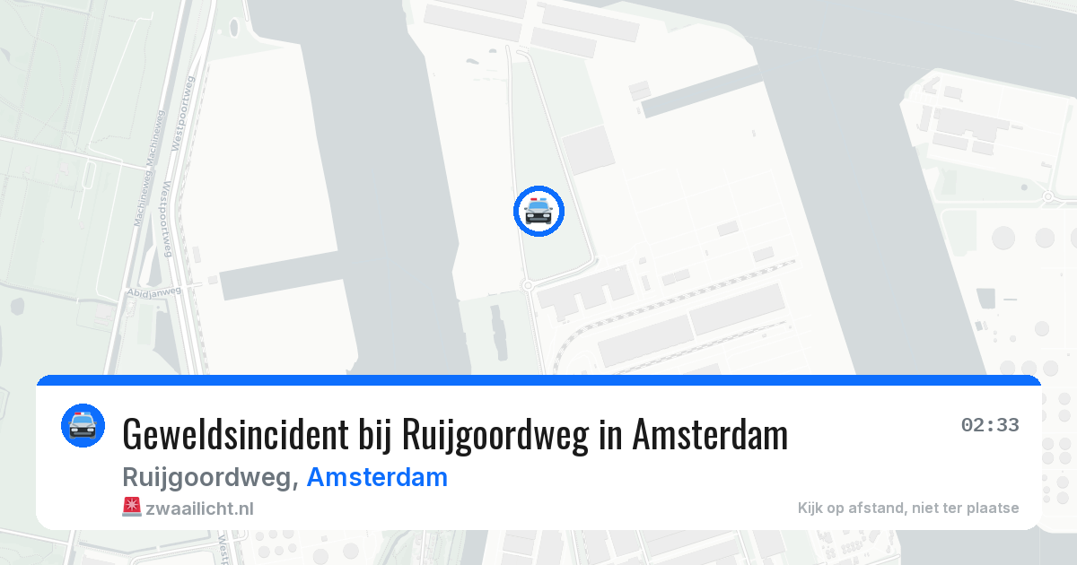 Geweldsincident bij Ruijgoordweg in Amsterdam — 9 aug 2026
