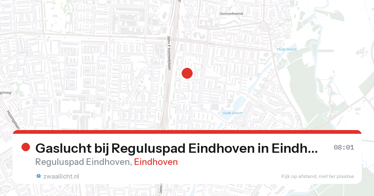 Gaslucht bij Reguluspad Eindhoven in Eindhoven — 28 aug 2026