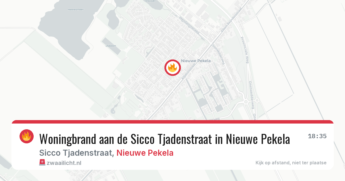 Woningbrand aan de Sicco Tjadenstraat in Nieuwe Pekela — 21 feb 2026